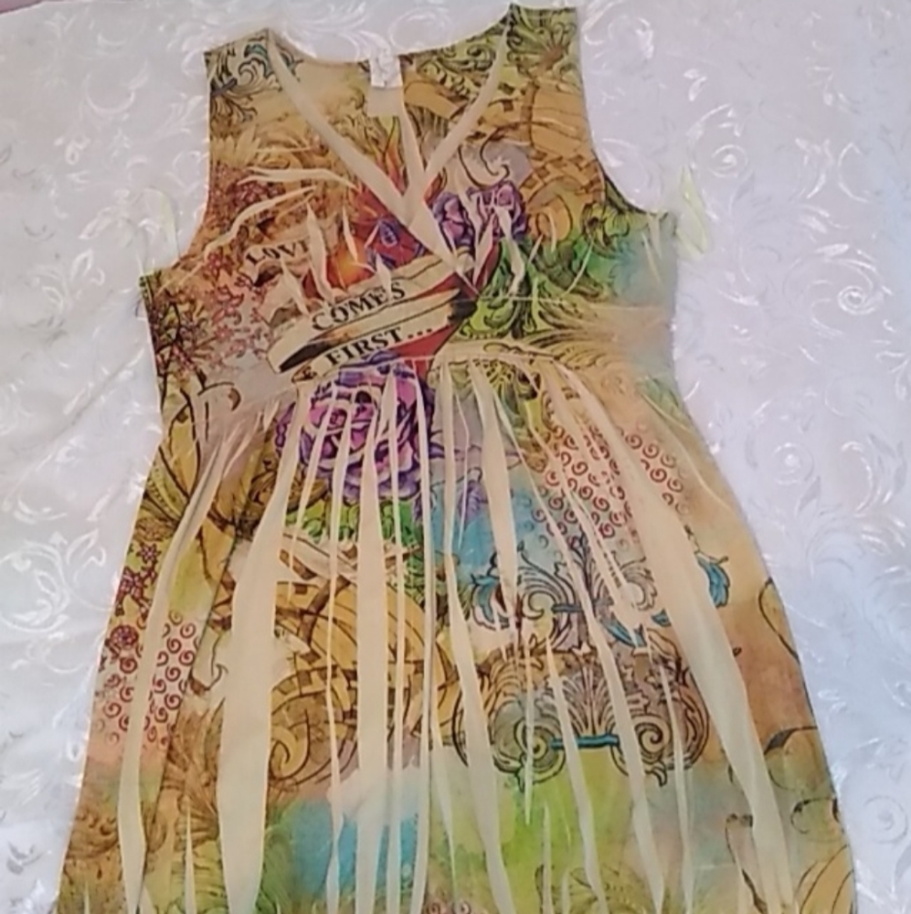 Floral/Tattoo-Style Dress